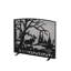 Moose Creek Arched 1 Panel Steel Fireplace Screen