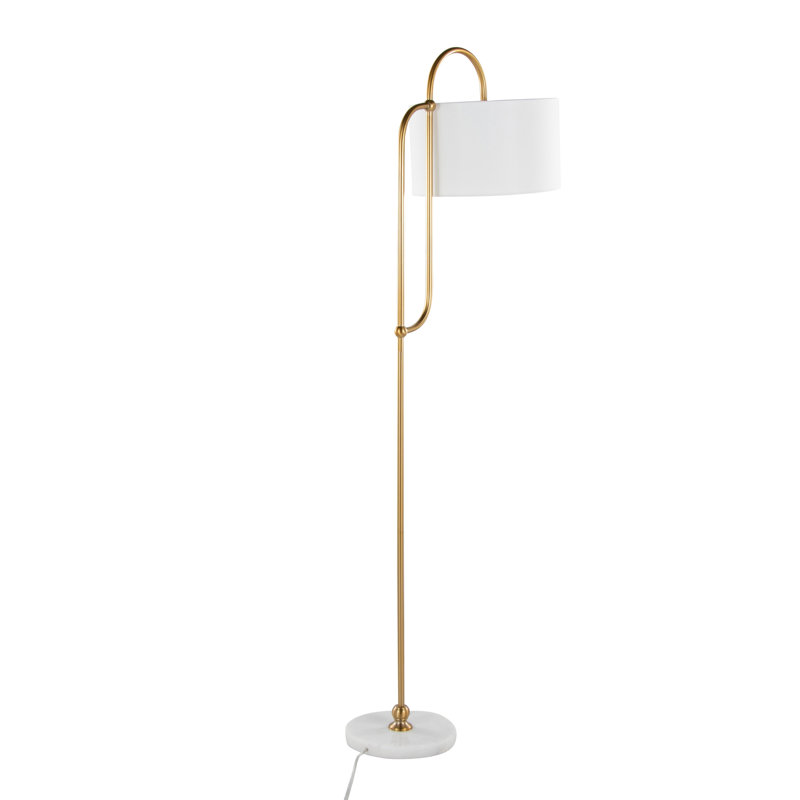 Glam/Art Deco Metal Floor Lamp