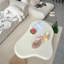 Table basse en forme de nuage crème - Design irrégulier moderne pour le salon, mobilier minimaliste de style nordique, petit espace, finition blanche