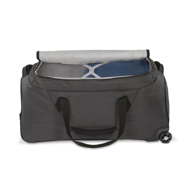 Latitude Run® Forester 34 Inch Roomy Wheeled Duffel w/ Grab Handles, Black Heather
