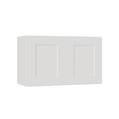 Solid Wood Shaker Short Wall Cabinet – 30"W X 12"D X 18"H, Painted White, Ready-To-Assemble  Kitchen Cabinet