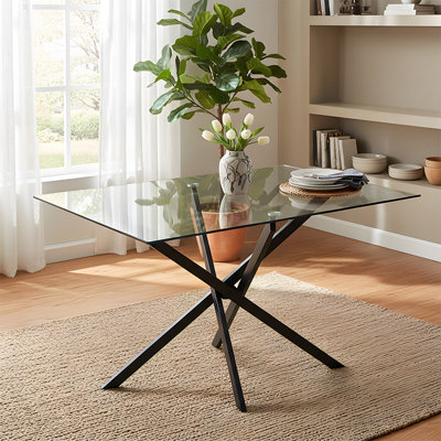 Metal Base Dining Table