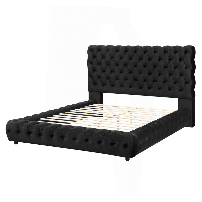 Mobilier de chambre à coucher 1Pc, Noir, noir, noir, noir, Grand lit
