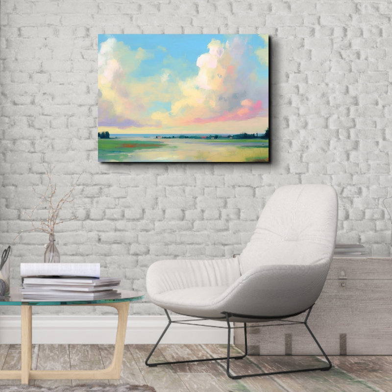 «Almost There» par Stephen Chambers, reproduction sur toile tendue, H 20 po x l 24 po x P 1,5 po