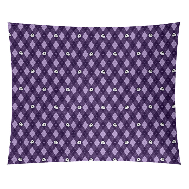 Tapisserie argyle crâne par katelyn elizabeth Kitterman, Intérieur, H 91 po x l 107,5 po