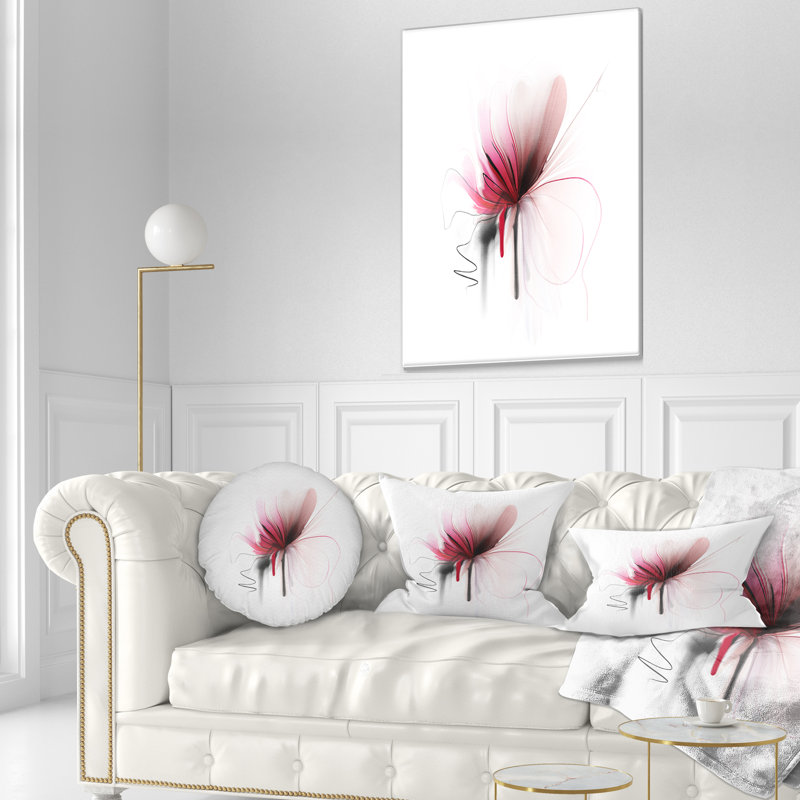 Fleur abstraite, impression digitale sur toile tendue, H 40 po x l 20 po