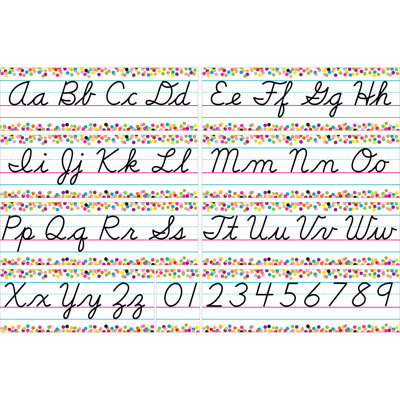Teacher Created Resources Colourful Vibes Cursive Writing Bulletin Board Set