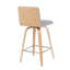 Tabouret de bar ou de bar avec siège rembourré et structure en bois Fowey Biance-1644491736-1644491737-1644491738