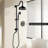 Matte Black Shower With 8" Rainfall And Adjustable Handheld Option For A Luxurious