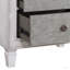 Table de chevet 2 tiroirs gris rustique et blanc vieilli