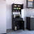 Della 60 Kitchen Pantry With Countertop, Closed & Open Storage -Black-810373315