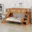 Lit superposé avec glissade et escalier de rangement optimisant l'espace dans les chambres à plusieurs enfants-779593897