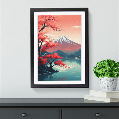 Mount Fuji Art Deco No.2 - Framed Print