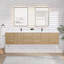 Meuble-lavabo double 84 po avec comptoir double blanc