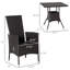 Ensemble bistro de patio inclinable 3 pièces avec chaises réglables et table basse résistante aux intempéries pour vous détendre en plein air.