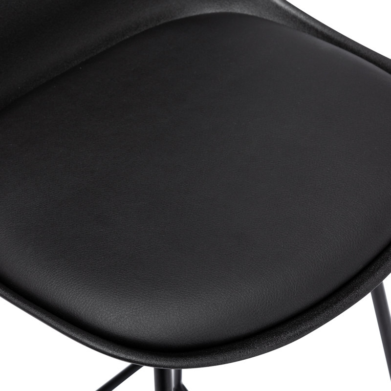 Wanette Upholstered Counter Stool with Metal Frame