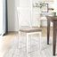 Chaise d'appoint rembourrée en bois massif Atiqa-607373649