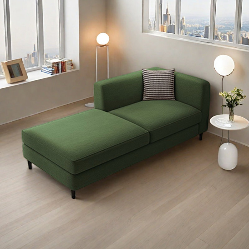 Chaise longue Minimalist Elegant, Orienté à droite, Vert
