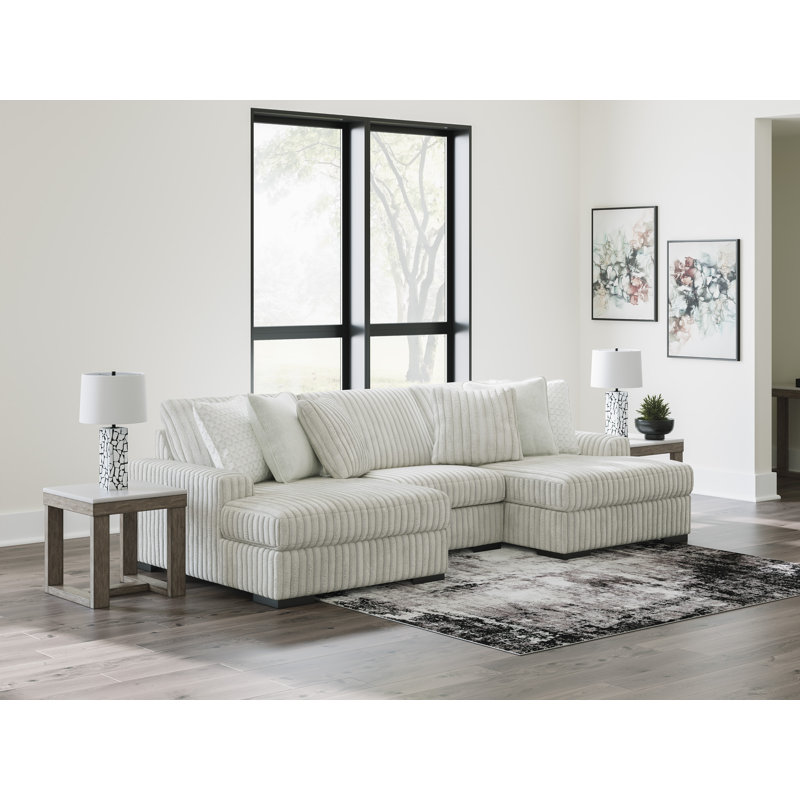 Canapé modulaire 3 pièces avec méridienne double Stupendous