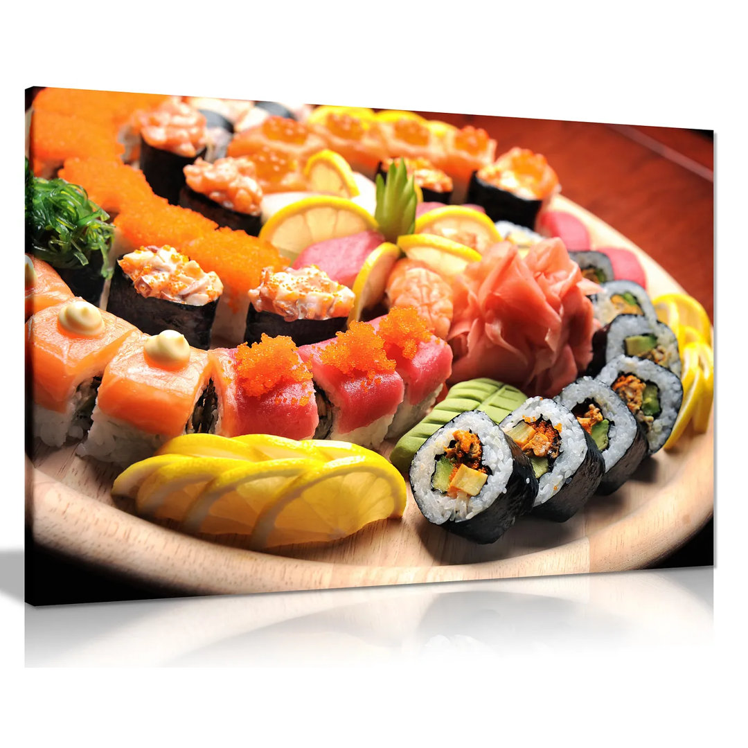 Sushi Sashimi Japanese Restaurant - Wrapped Canvas Print