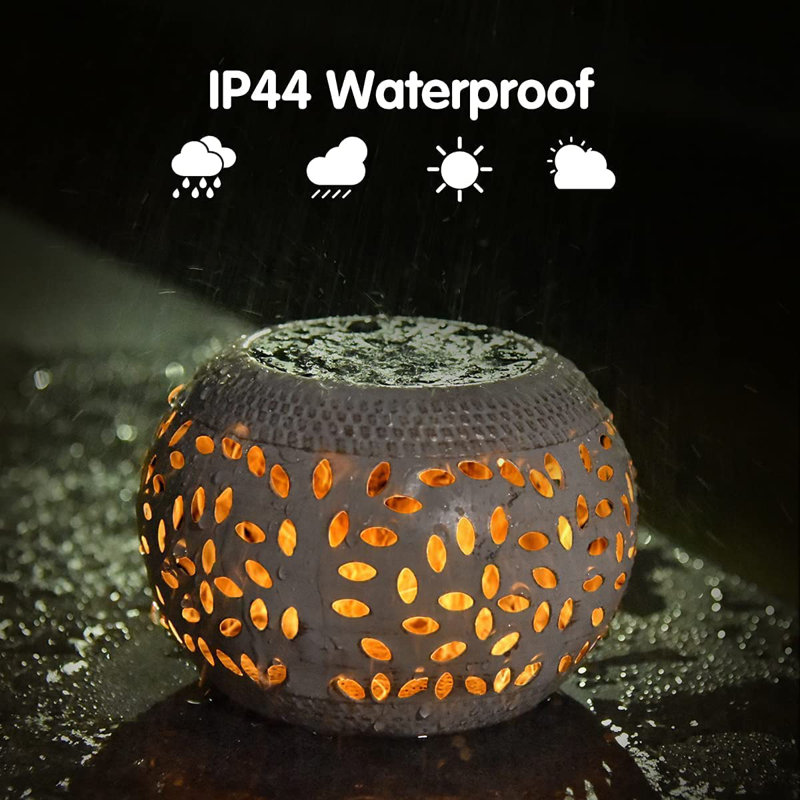 4.3'' Solar Table Lights Outdoor Waterproof - 2 Pack Metal Tabletop Light Solar Powered Decorative Lighting Lantern, White