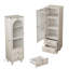 Vitrine de rangement 62,99 "avec porte en verre trempé-1575472559