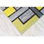 Tapis gris et jaune clair à motif abstrait 3D Mccampbell-40067183