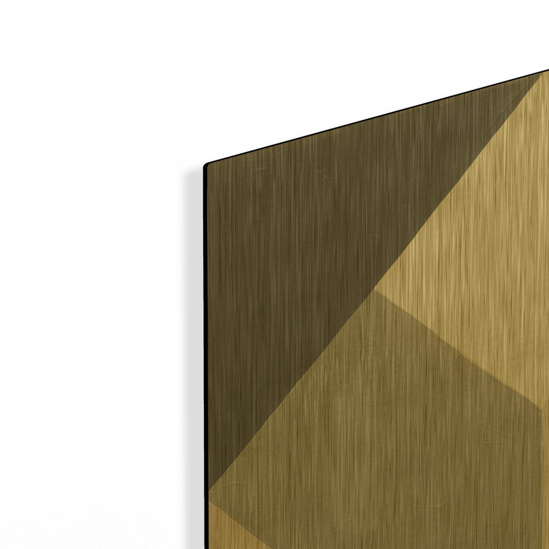 " Triangles I Neutral Crop " Print, 24 po x 24 po