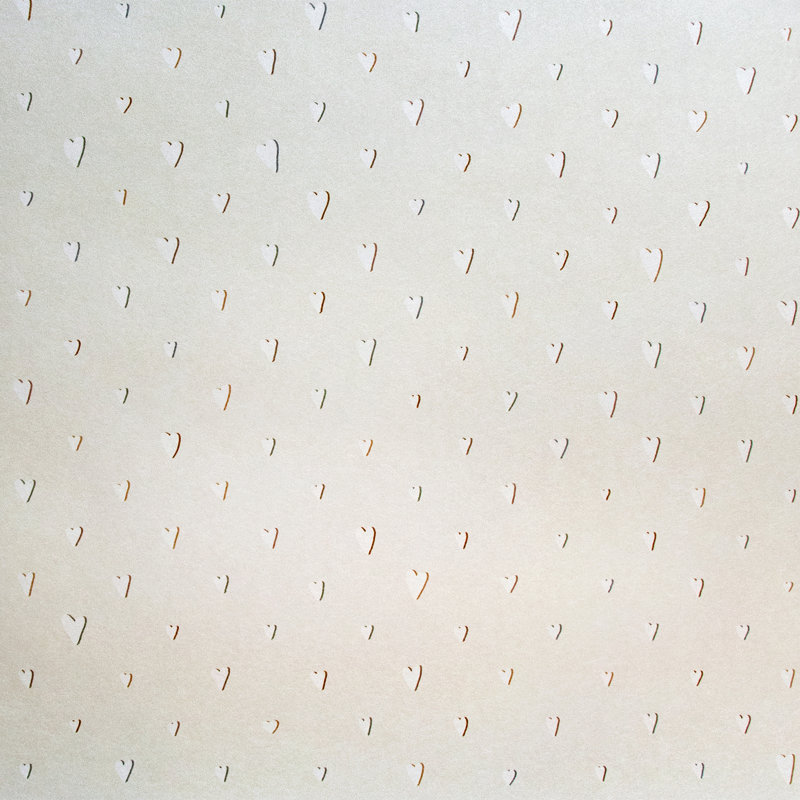 Alianis Smooth Glitter Hearts 10.05m x 53cm Wallpaper Roll, Grey