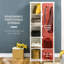 Armoire-penderie portative, armoire de chambre pliante, organisateur de rangement de vêtements avec 8 compartiments cubes, tringle, portes magnétiques, blanc