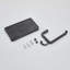 Porte-papier hygiénique en aluminium noir 7 po avec tablette pour téléphone 7 po-95853264
