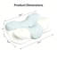 Oreiller en mousse à mémoire de forme en forme de papillon, oreiller ergonomique pour lit de soutien avec housse respirante en soie glacée, oreiller en mousse à rebond élevé pour les personnes qui dorment sur le côté, le dos et le ventre, taille 23,6 po x 15,4 po x 5 po-304711374