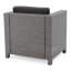 Fauteuils club d'extérieur, noir, coussins d'eau inclus 4 chaises - confortables