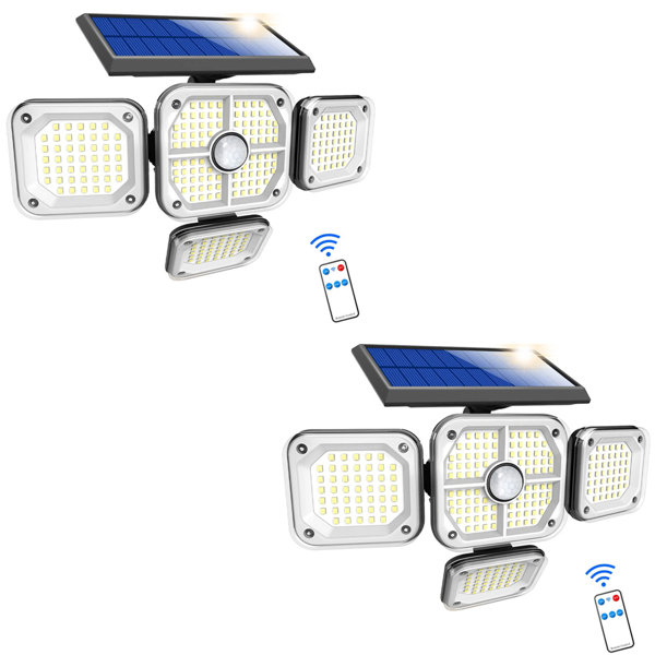 Ayamaya Solar Powered Integrated LED Flood Light, White | Wayfair