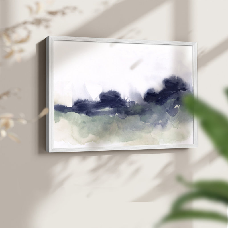 «Lake Fog II», reproduction encadrée, H 8 po x l 10 po, Blanc