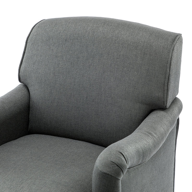 Fauteuil de 29,5 po de large Uppsala, 100% polyester gris anthracite