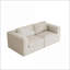 Canapé modulaire, causeuse modulaire 2 places 78,8 pouces pour petits espaces | Velours côtelé | Rayures beiges