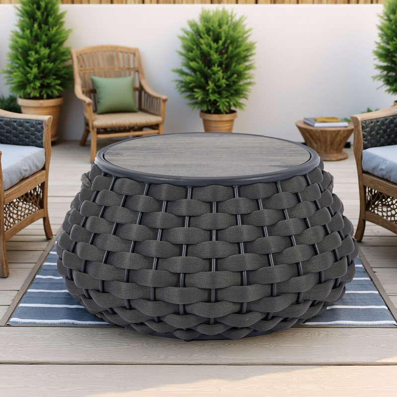 Table ronde de patio, Gris