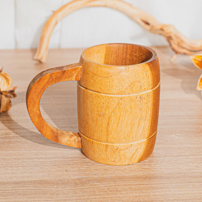 Chope à bière en bois de teck, 4