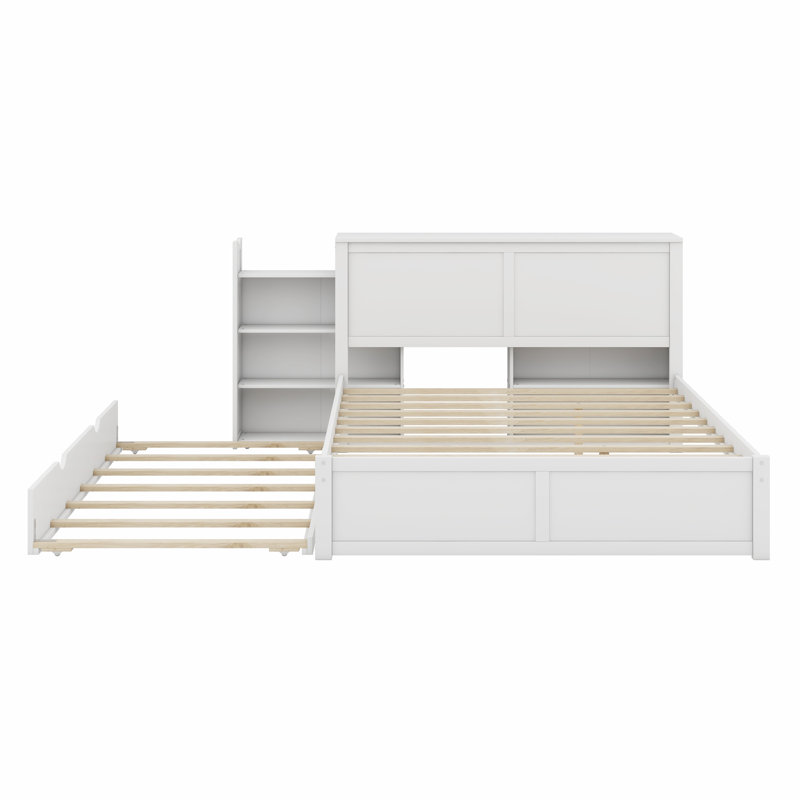 Lit plateforme avec rangement et tablettes gigognes, Grand