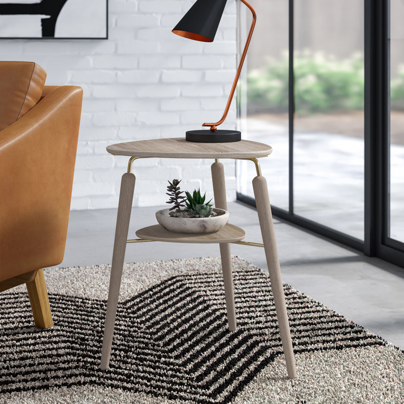 Hennig Solid Wood End Table, Light Oak