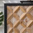 Rustic 4-Door Wood Cabinet with Geometric Pattern