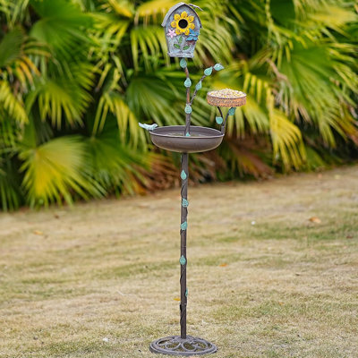 Bird Bath And Metal Bird Houses Bird Baths For Outdoors Metal Bird Feeders Seed Tray