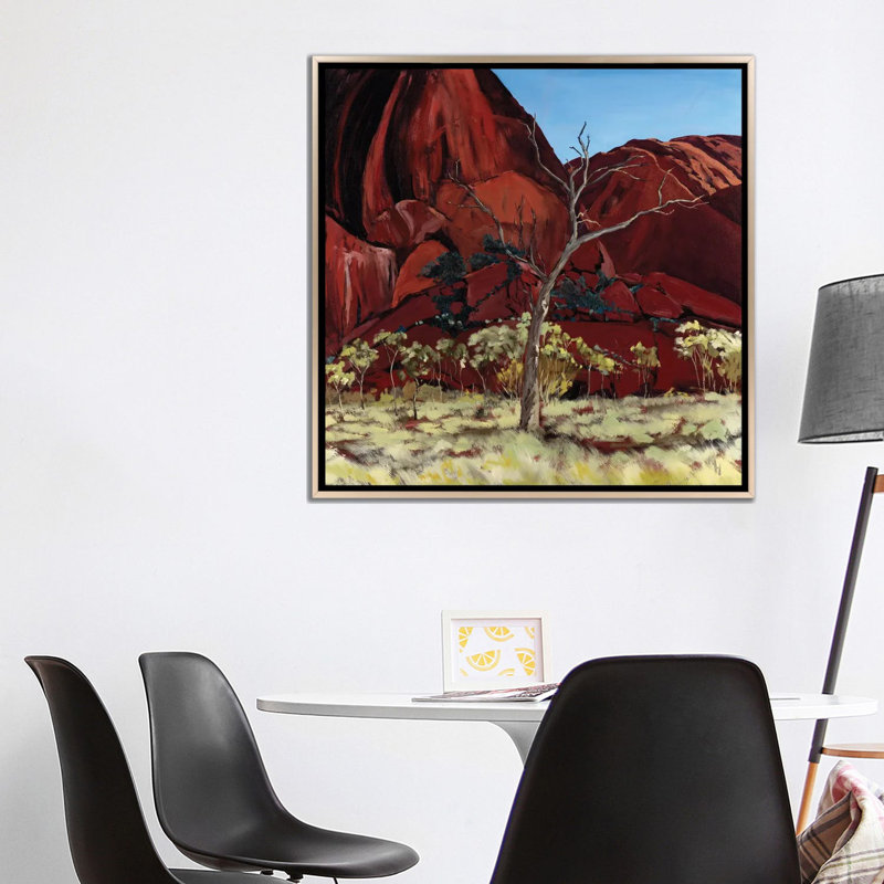 Uluri II - reproduction d'art murale encadrée, H 37 po x l 37 po, Reproduction encadrée sans passe-partout, Champagne