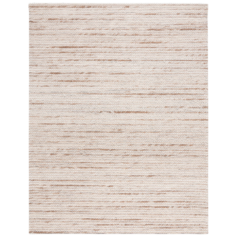 Sumler Hand Woven Wool Striped Rug, Square 6'