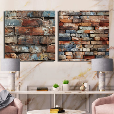 Andreoni - Ensemble de 2 collages carrés abstraits
