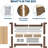 Platform Bed Frame with Wood & Metal Slats, 10.2" Underbed Storage, Easy Assembly,-434061195-434061189