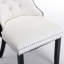 Chaise de salle à manger rembourrée en PU et velours-501805626
