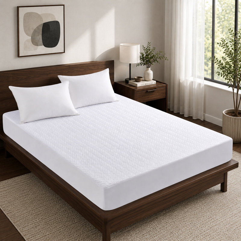 Protège-matelas matelassé imperméable doux et respirant à ultrasons, Simple extra long