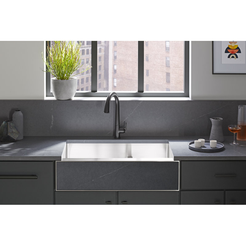 Tailor Smartdivide® 35.5" L x 21.25" W Double Basin Farmhouse Kitchen Sink